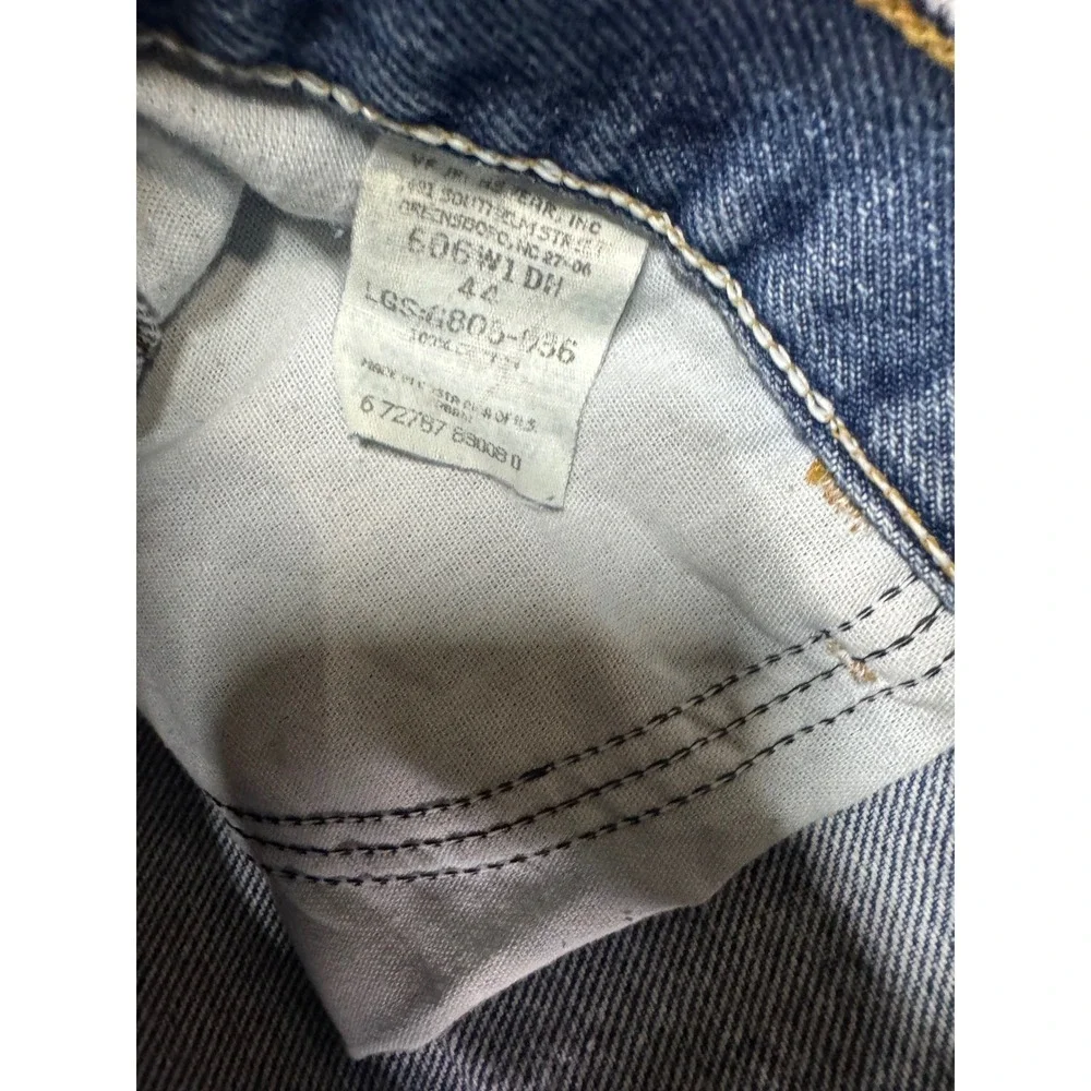 Y2K Wrangler Authentic Baggy Jeans Shorts Blue Denim Mens‎ Size 44 606W1DH